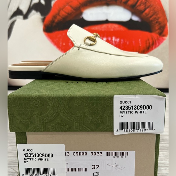 GUCCI Princetown Loafers in Cream Leather EU:37 - Picture 6 of 11